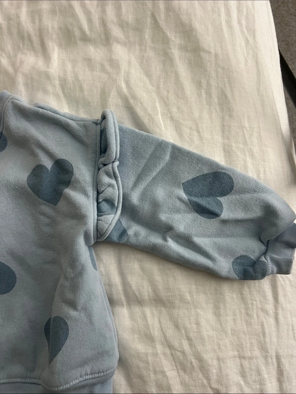 GAP Light Blue Heart Print Sweatshirt Set